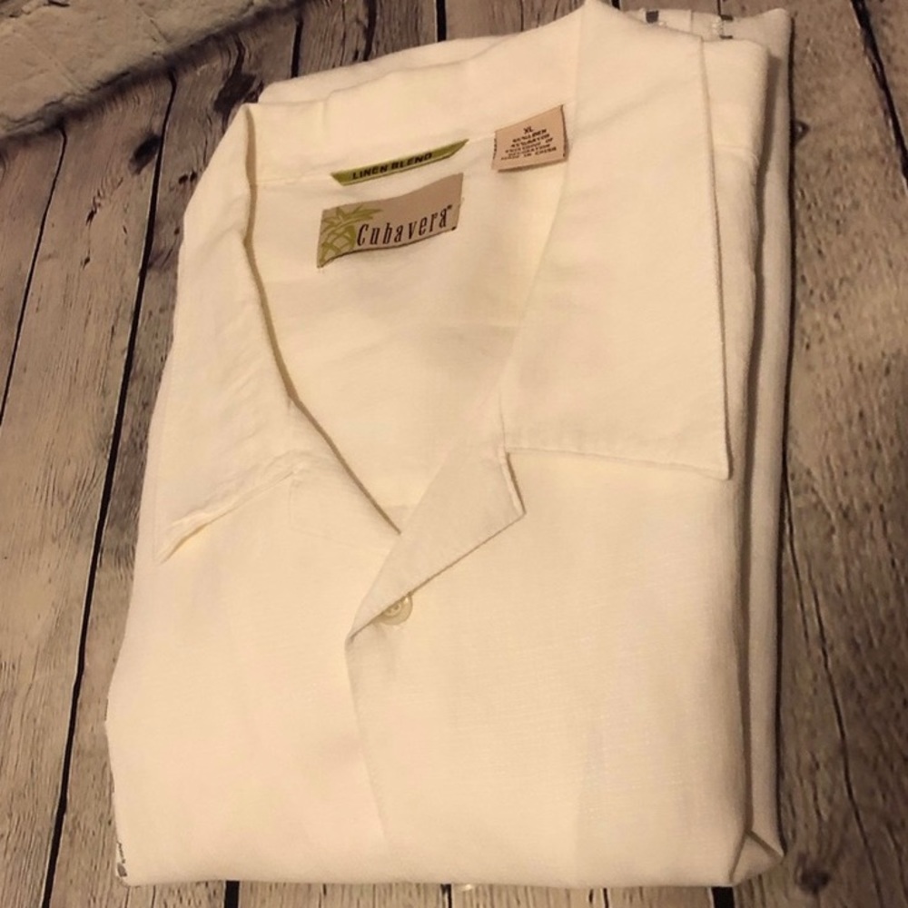 Men’s XL Cubavera linen blend button down shirt